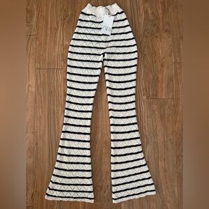 Zara STRIPED KNIT PANTS